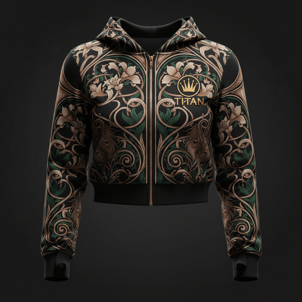 TITAN Women's Zip-Up Hoodie Cropped Athletic Hoodie Lightweight