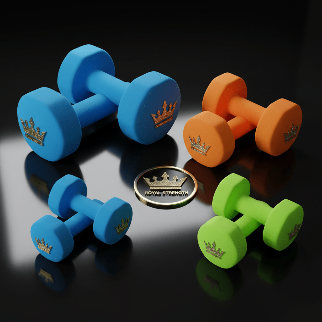 TITAN Neoprene Dumbbell Set Neon Crown Edition vibrant colors
