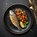 TITAN Italian Grilled Branzino & Caponata Seafood Lunch Plate