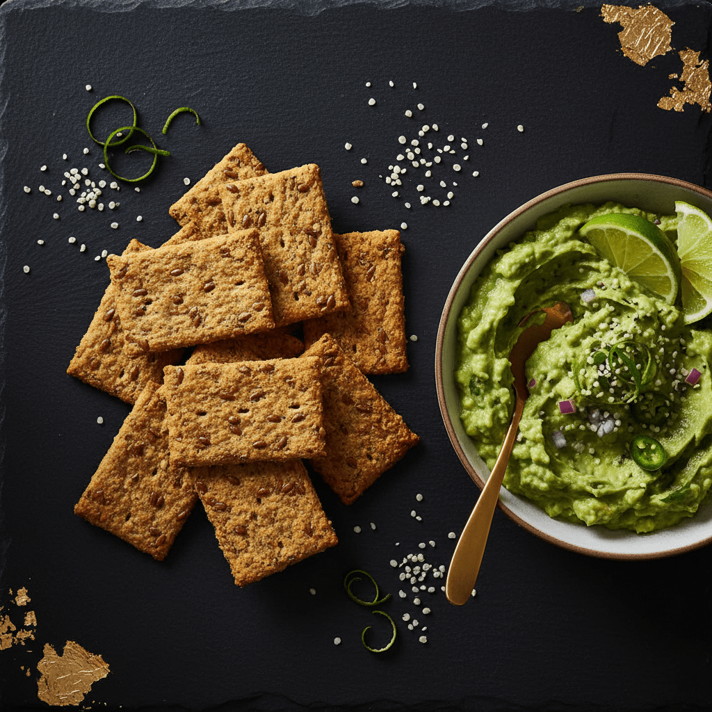 TITAN Flaxseed Cracker Guacamole Snack