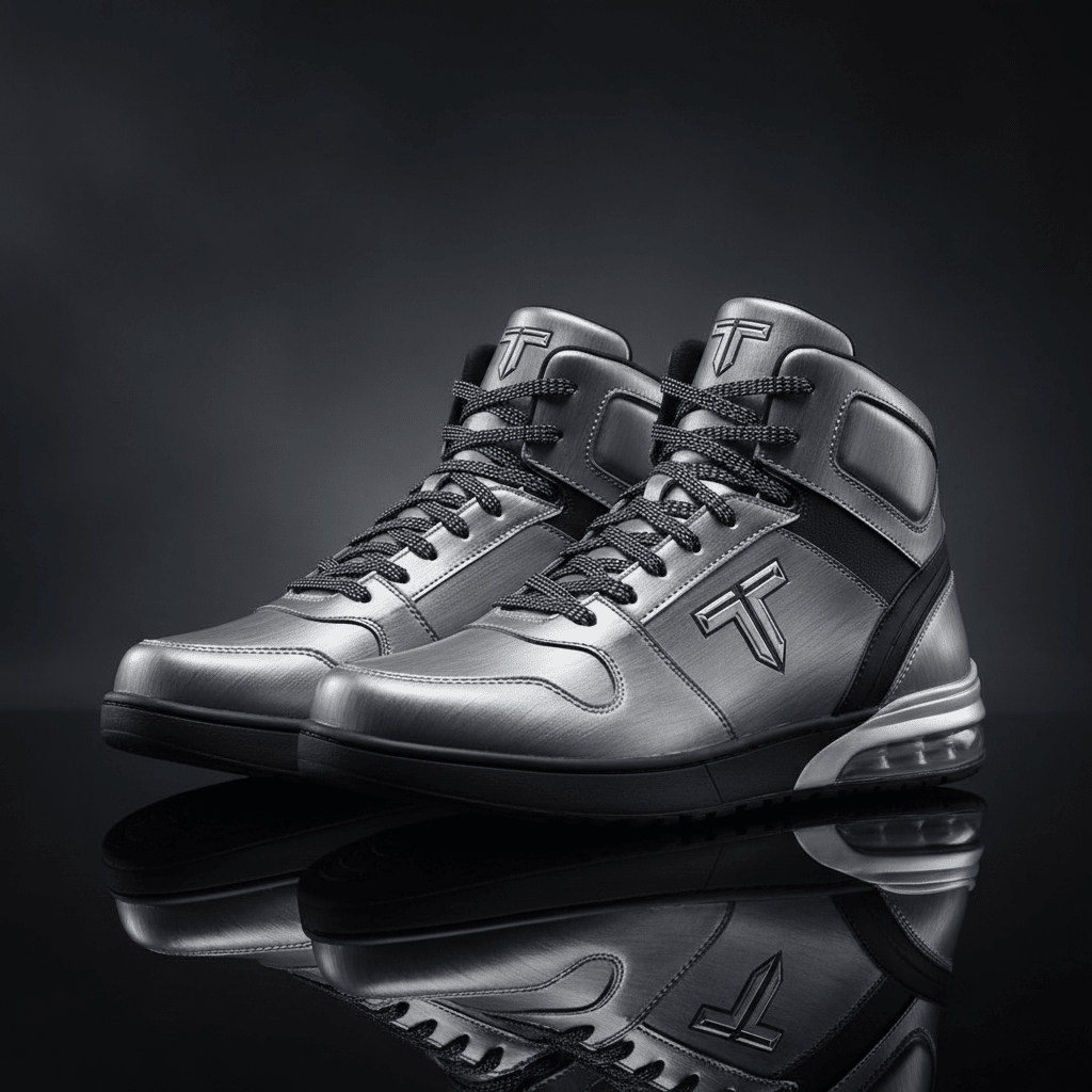 TITAN Black Silver Metallic High Top Steel Edition