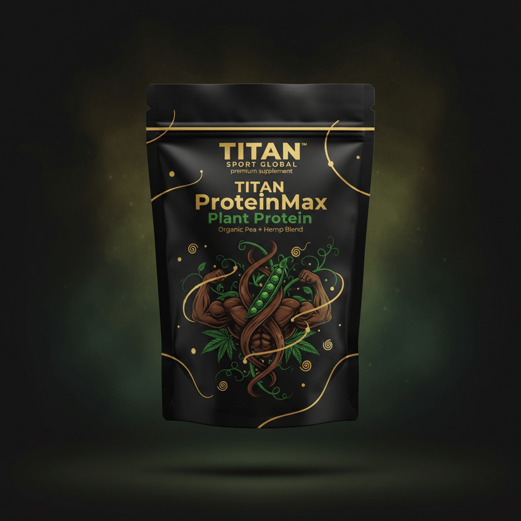 TITAN ProteinMax Plant Protein - Organic Pea + Hemp Blend supplement pouch