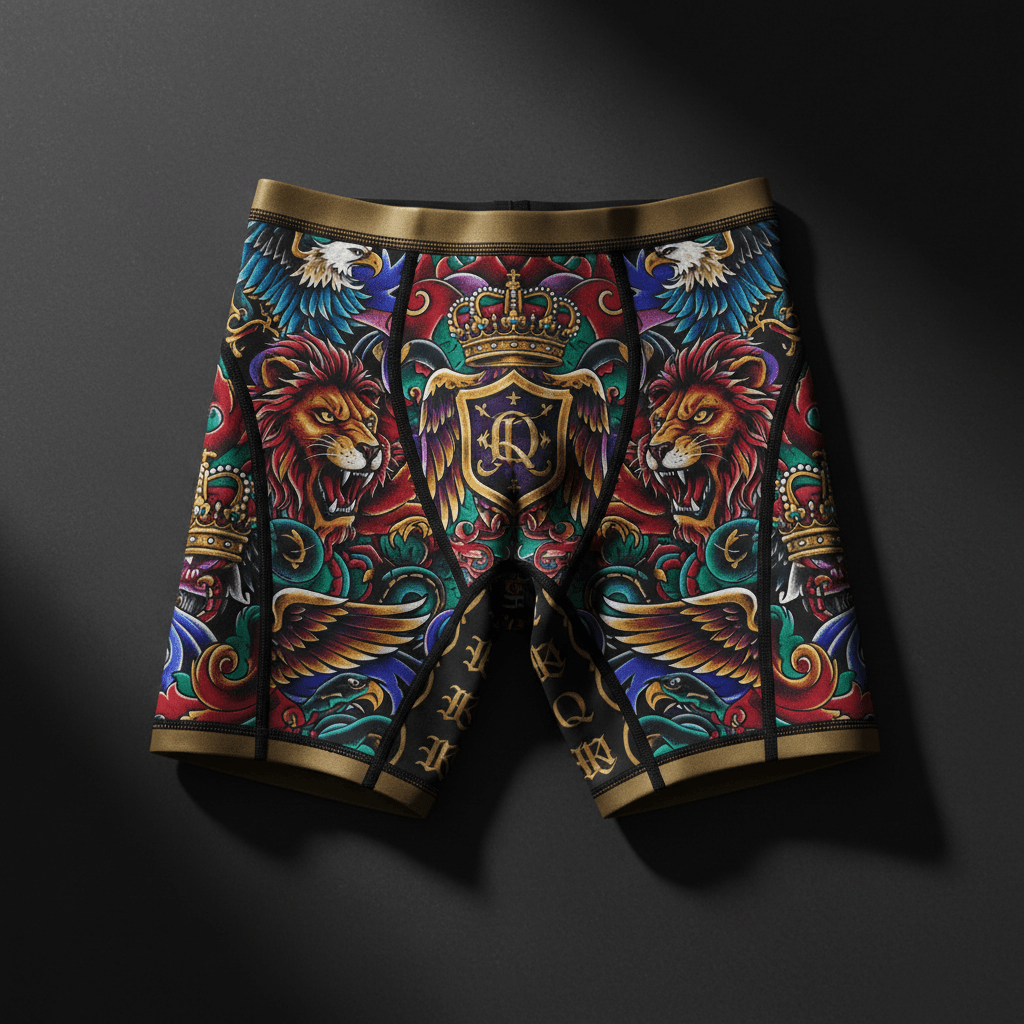 TITAN Crown Edition Tattoo Art Compression Hip & Thigh Support Shorts