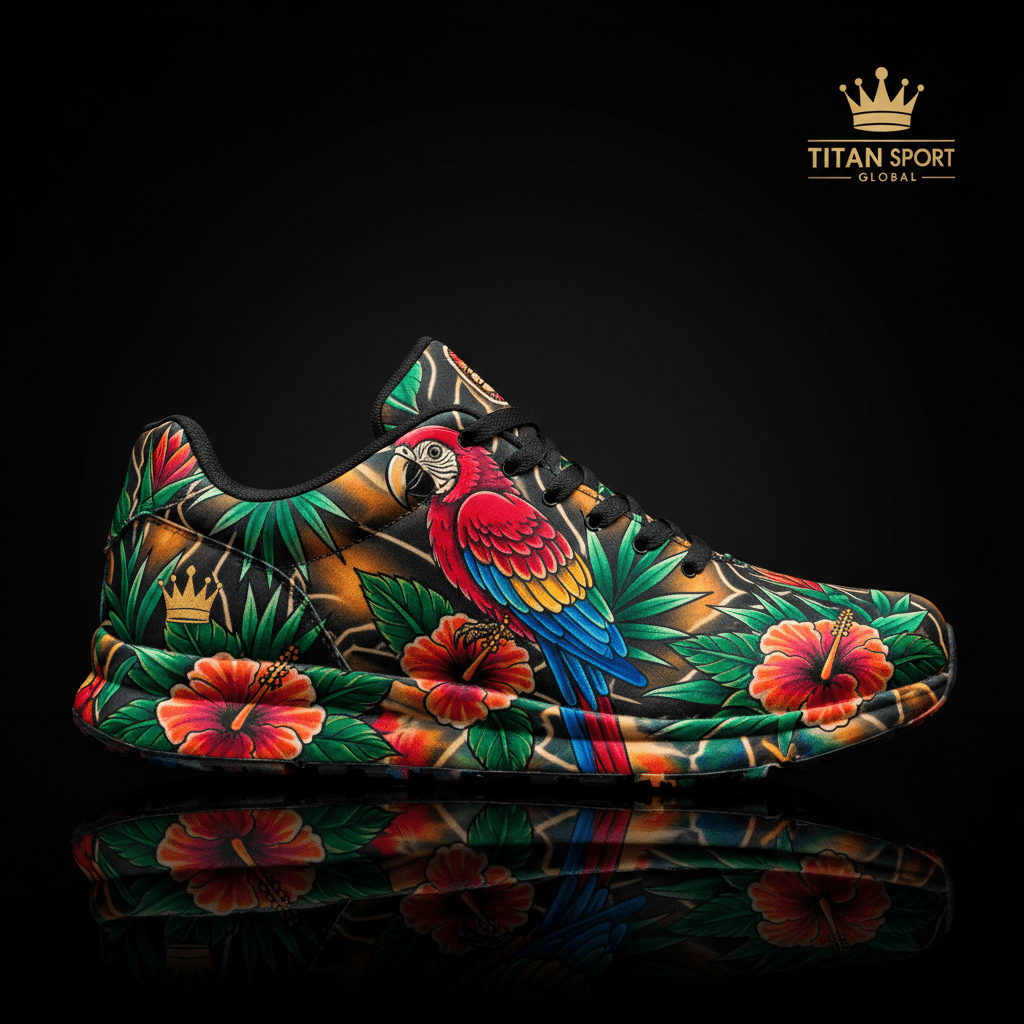 TITAN Crown Edition Color Tropical Parrot Women's Training Shoe Color Tattoo Art