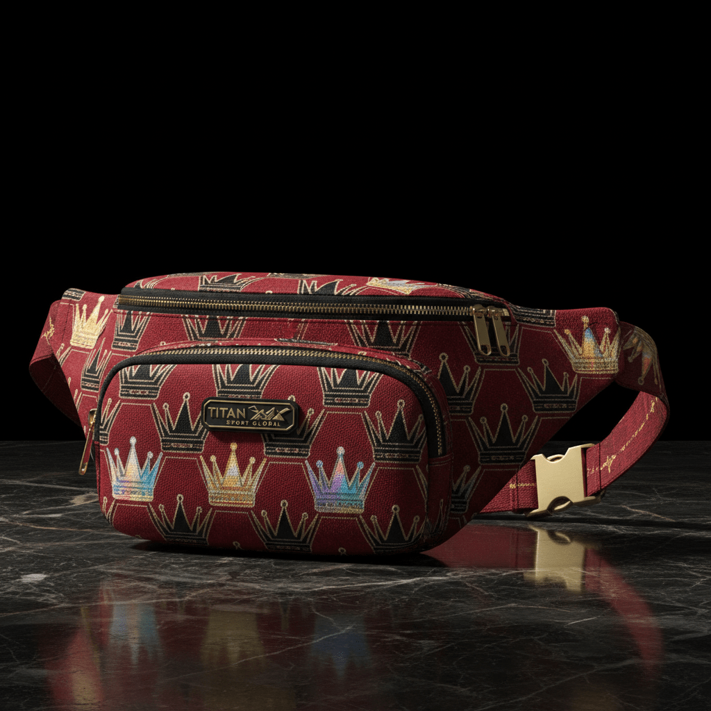 TITAN Crown Waist Pack — Crimson Red & Gold/Black