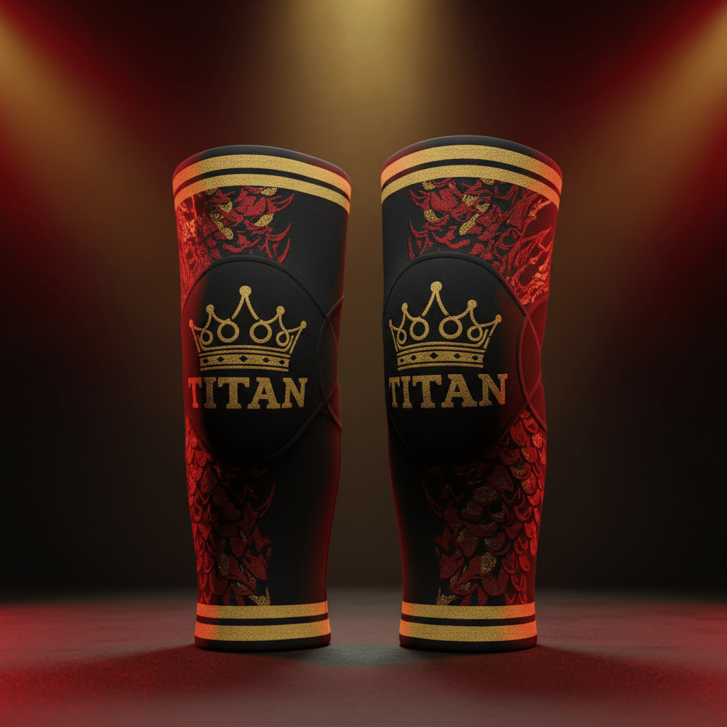 TITAN Knee Sleeves 7mm Compression Pair powerlifting