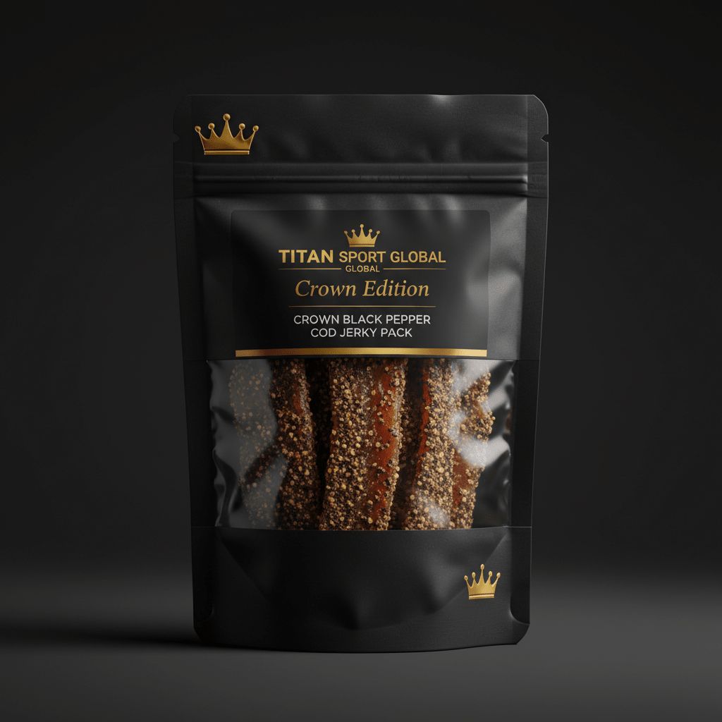Crown Black Pepper Cod Jerky Pack - TITAN SPORT GLOBAL