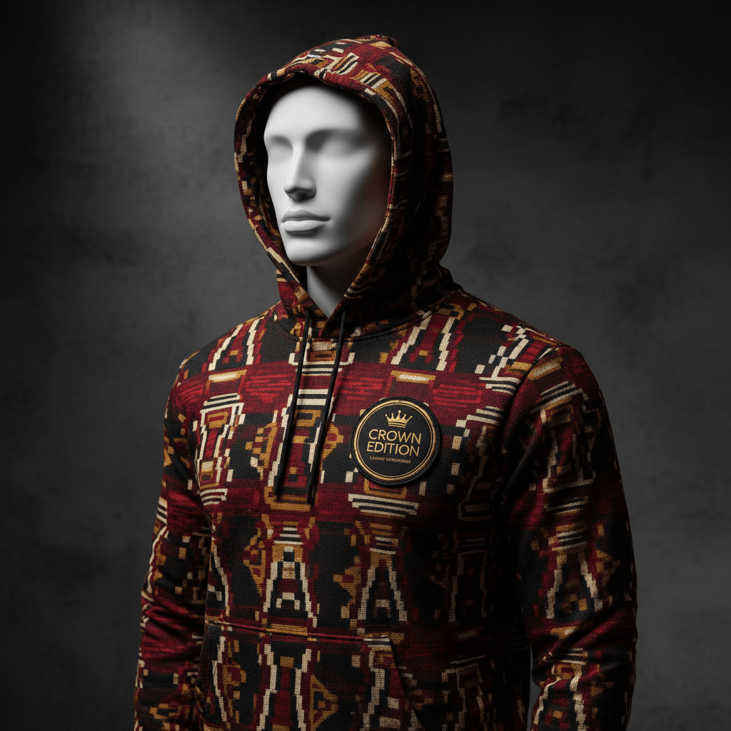 TITAN Congolese Kuba Kingdom Pullover Hoodie — Royal Kuba Edition
