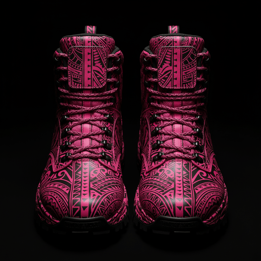 TITAN Hiking Boot — Tribal Hot Pink Tattoo Edition