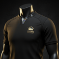 TITAN Crown Edition Rugby Jersey Matte Black Gold