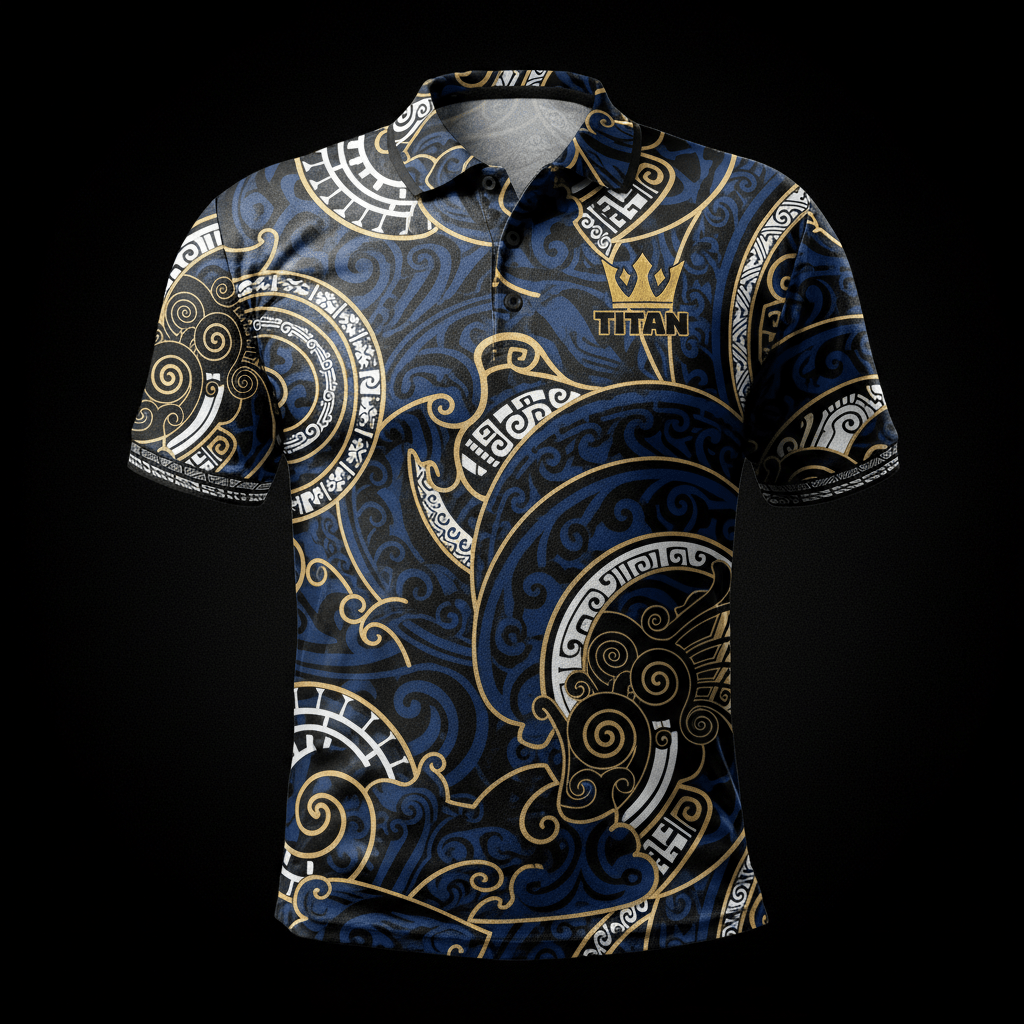 TITAN Maori Ta Moko Sport Polo Crown Edition