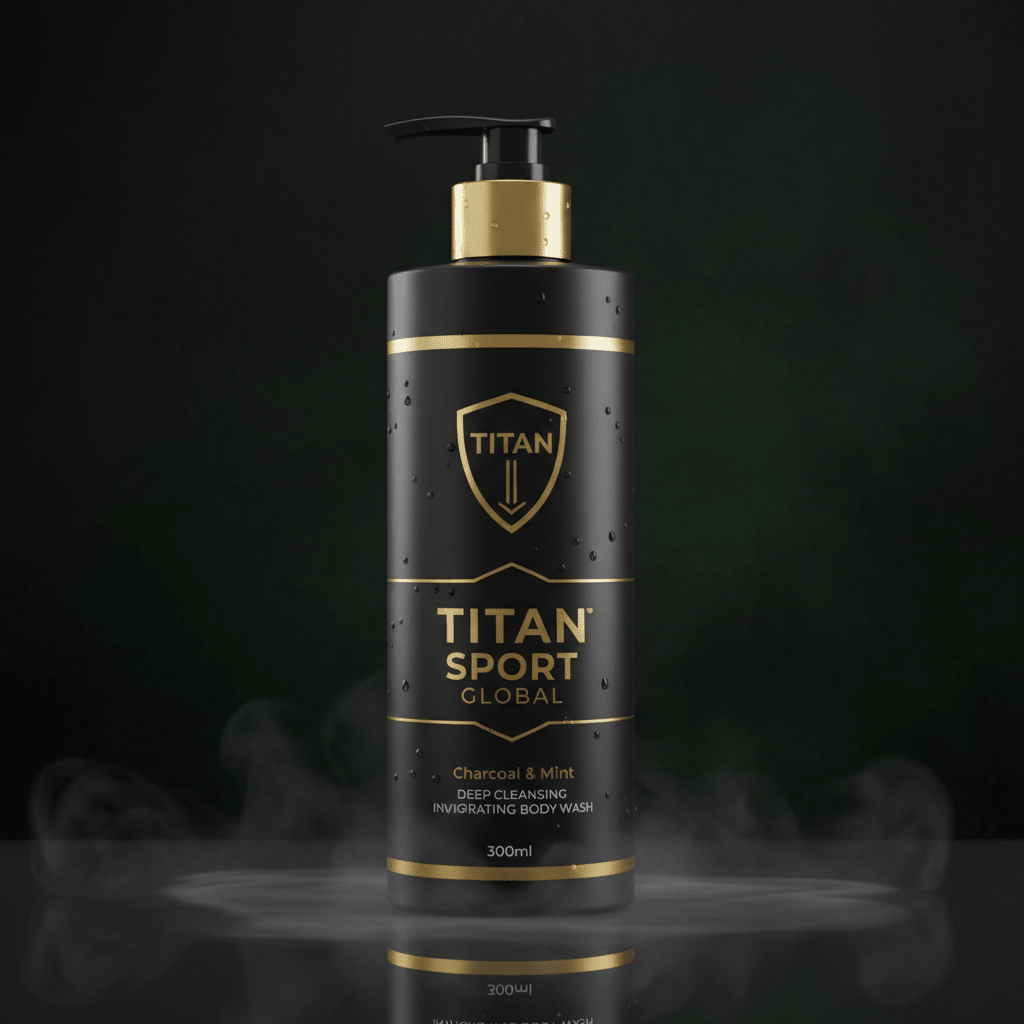 TITAN HIM Body Wash Charcoal & Mint