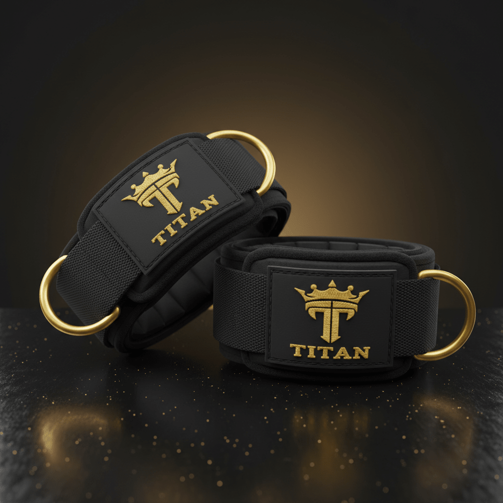 TITAN Lifting Straps - Black & Gold Padded Wrist Straps