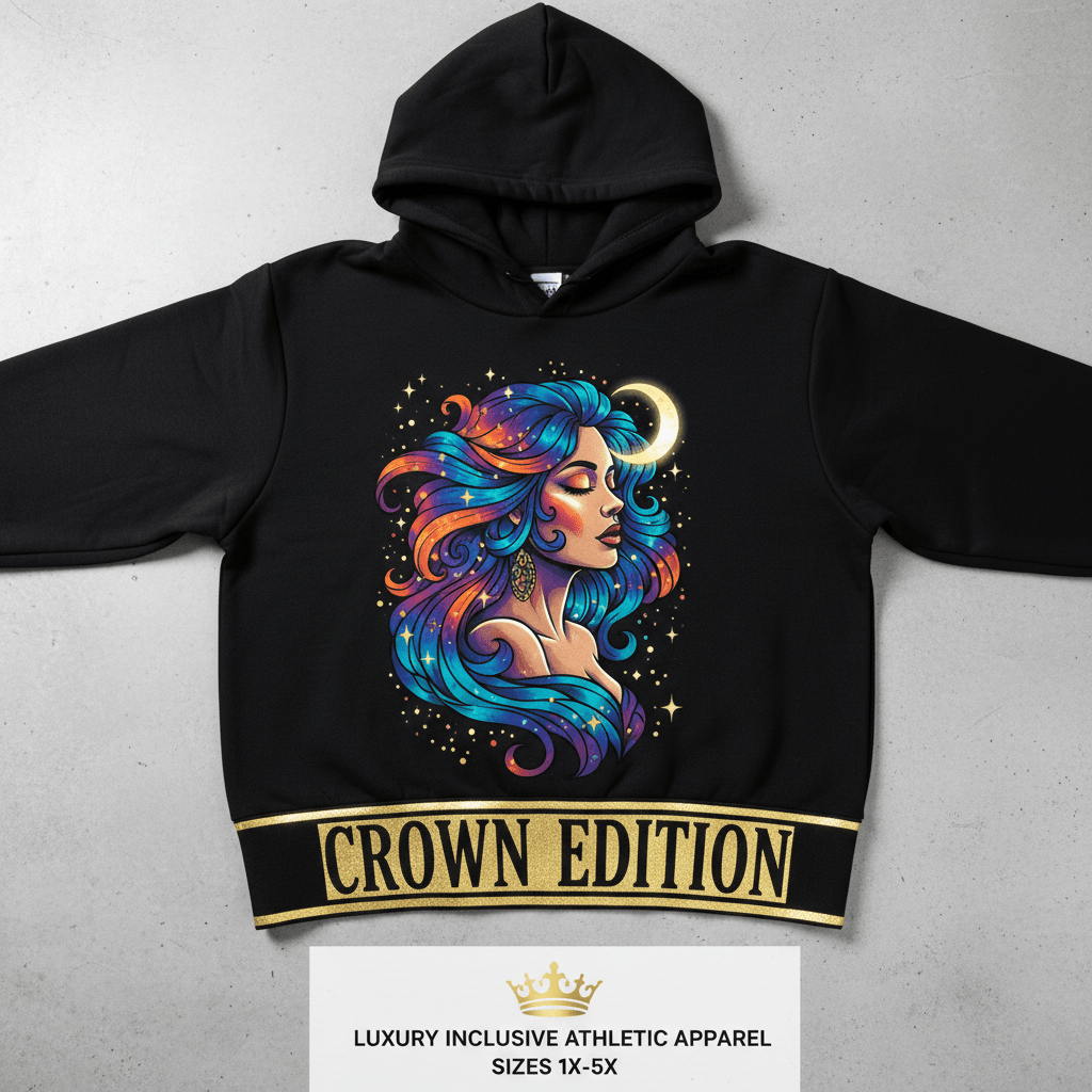 TITAN Plus Women's Galaxy Goddess Hoodie — Inclusive Crown Edition
