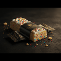 TITAN Birthday Cake Protein Bar — Crown Edition matte black packaging
