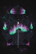 TITAN Kids Aurora Crown Zip-Up Hoodie flat lay Northern Lights SWAG Edition