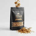 Cinnamon Apple Whey Protein Granola — Crown Edition matte black pouch