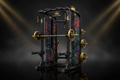 TITAN All-In-One Smith Machine & Cable Crossover Combo — Crown Edition matte black and gold home gym