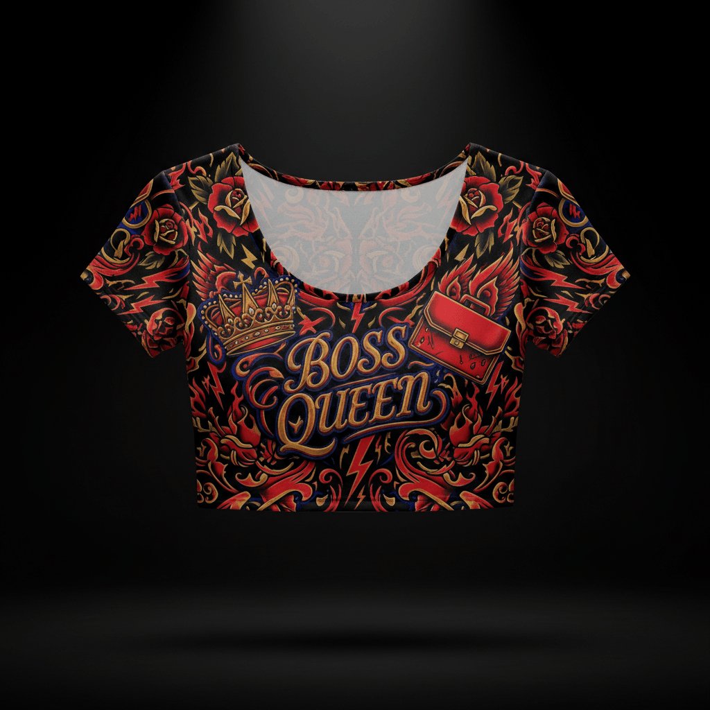 Women's Crop Top — Boss Queen — Crown Edition