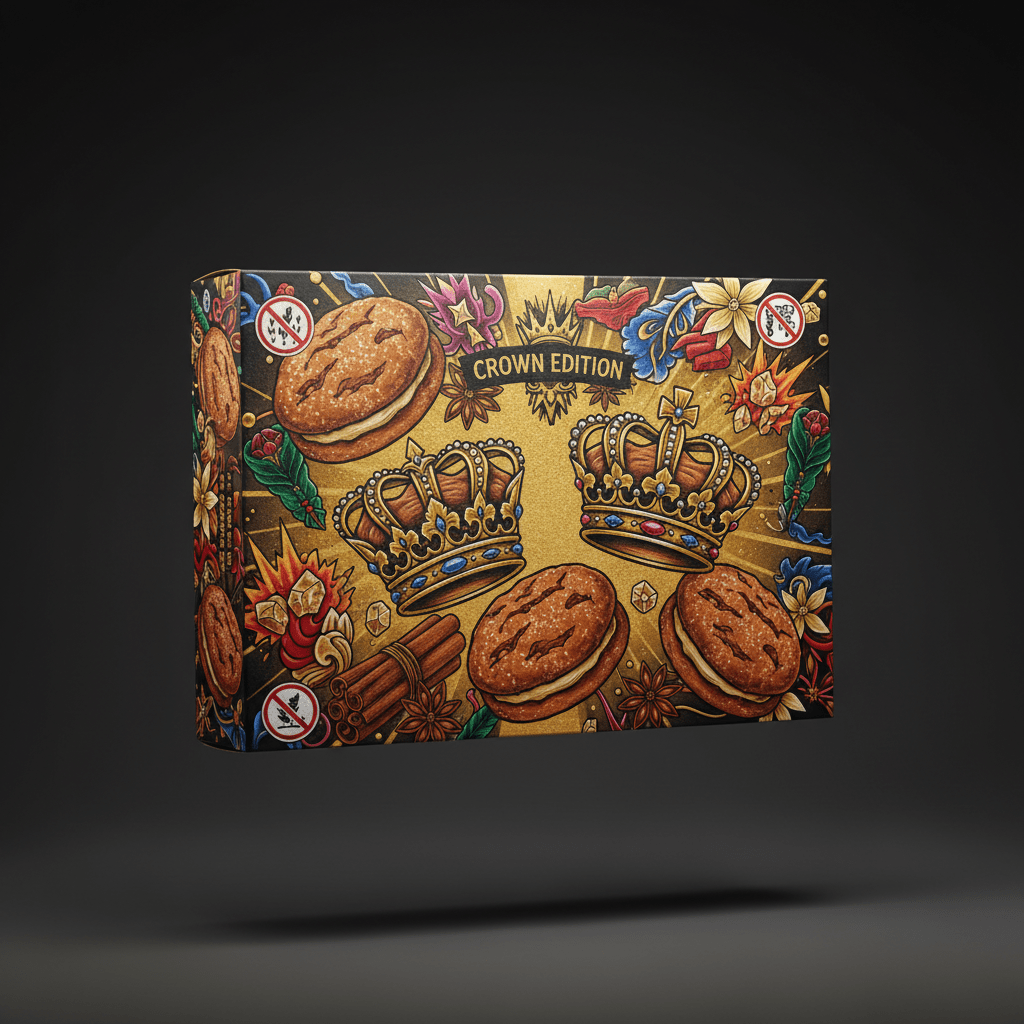 TITAN Protein Cookie Snickerdoodle — Crown Edition bold tattoo-style artwork