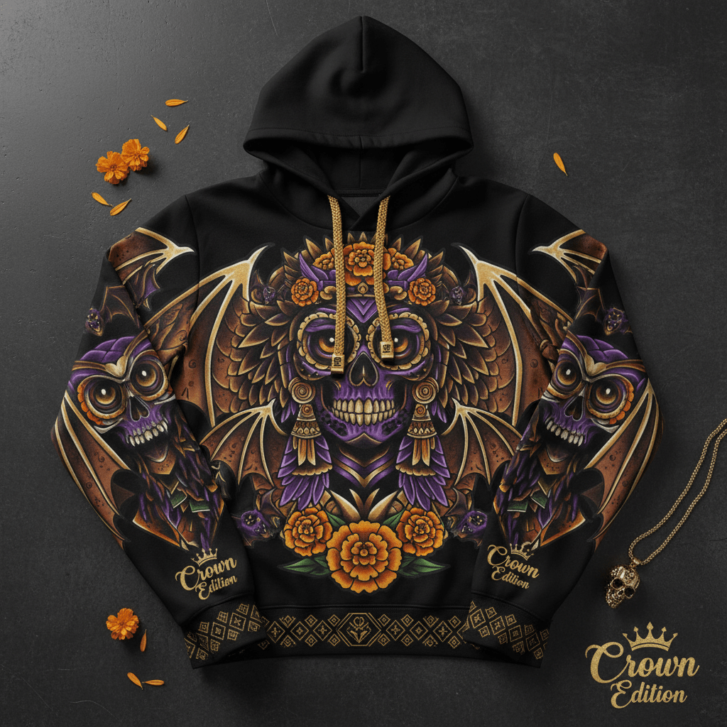 TITAN Women's Mictlan Skull Goddess Hoodie — Mictecacihuatl Edition
