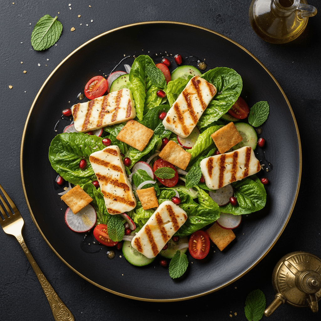 TITAN Lebanese Fattoush & Halloumi Vegetarian Lunch Salad