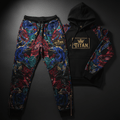 TITAN Woven Label Jogger Set - Black & Gold Crown Edition