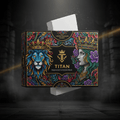 TITAN Lifting Chalk Magnesium Carbonate Block with bold tattoo-style Crown Edition artwork