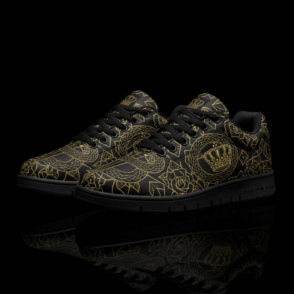 TITAN Crown Edition Serpent Dagger Men's Training Shoe Tattoo Art