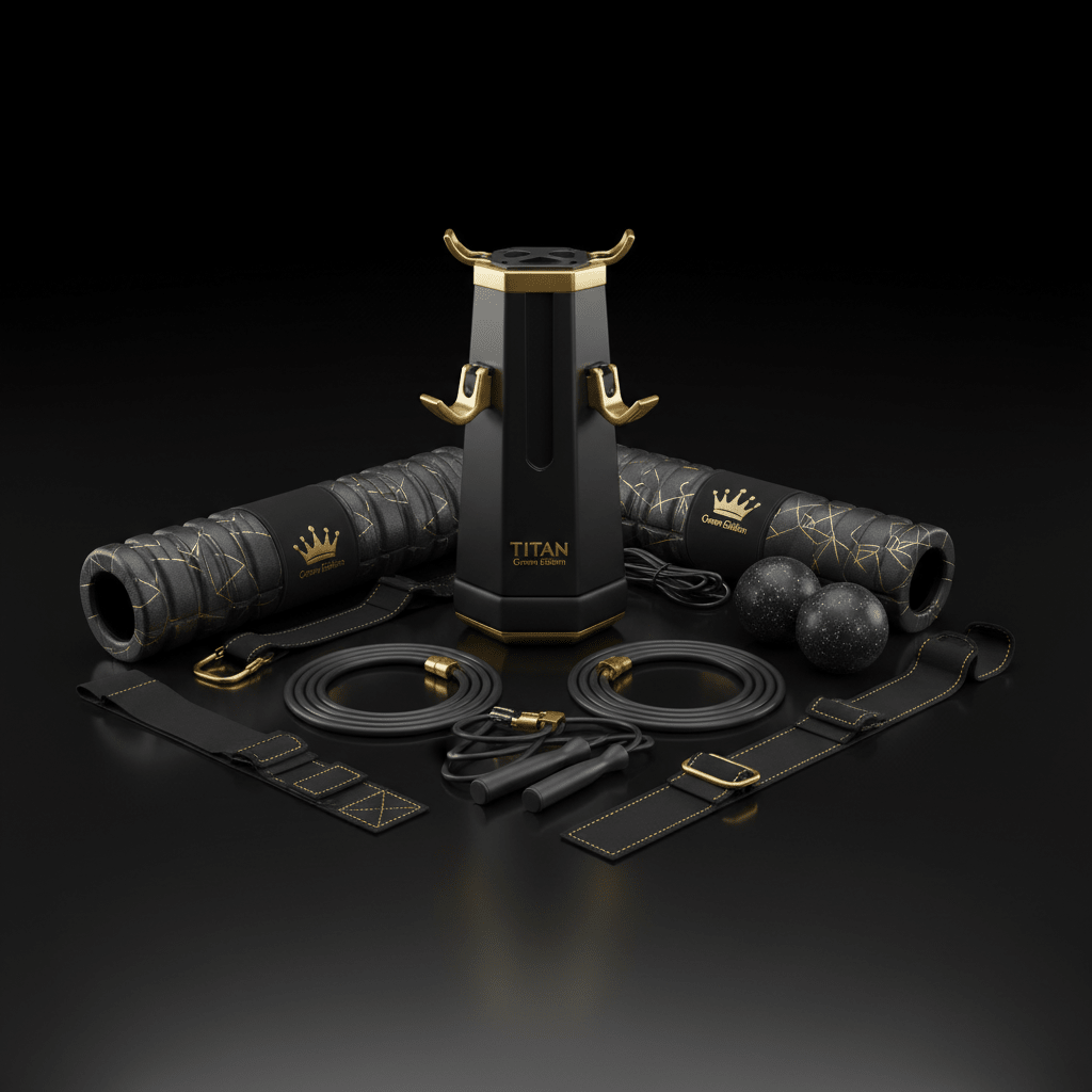 TITAN All-In-One Truck Driver & Long Haul Wellness Home Gym Kit — Crown Edition