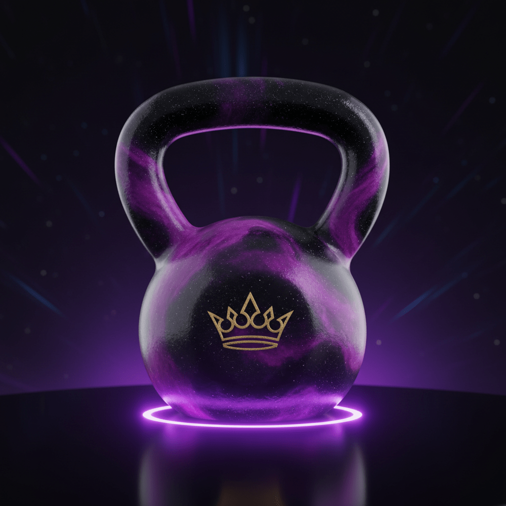 TITAN Pro Kettlebell Galaxy Crown Edition purple black gold