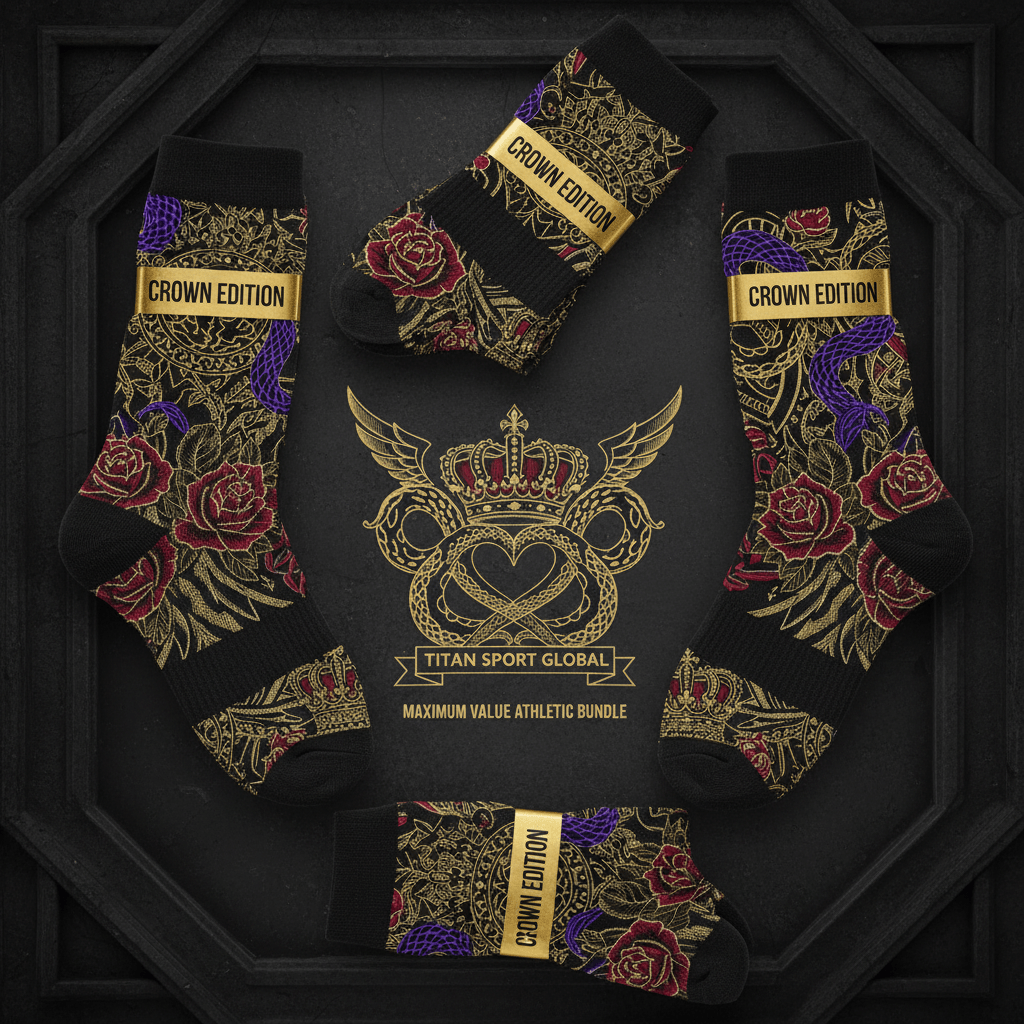 TITAN Crown Edition Performance Crew Socks 3-Pack Bundle
