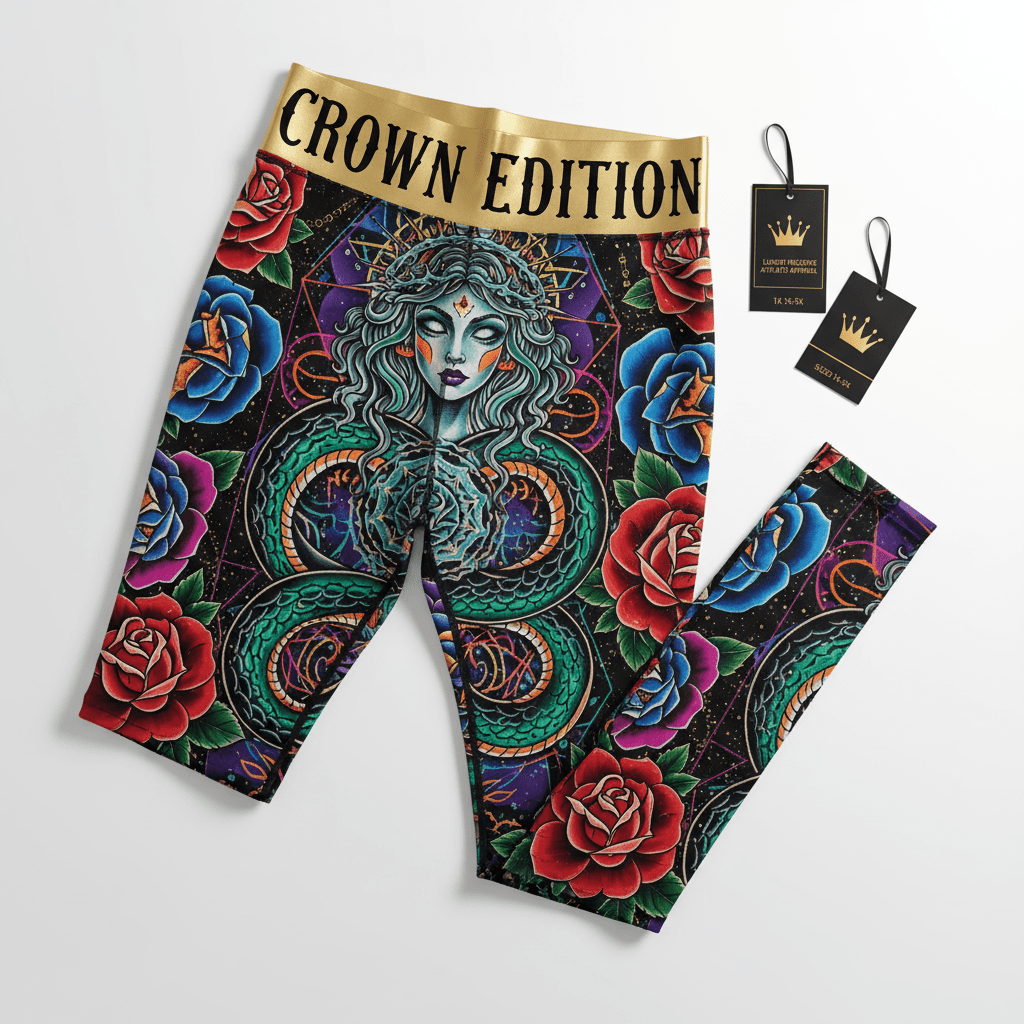 TITAN Plus Women's Serpent Rose Leggings — Inclusive Crown Edition
