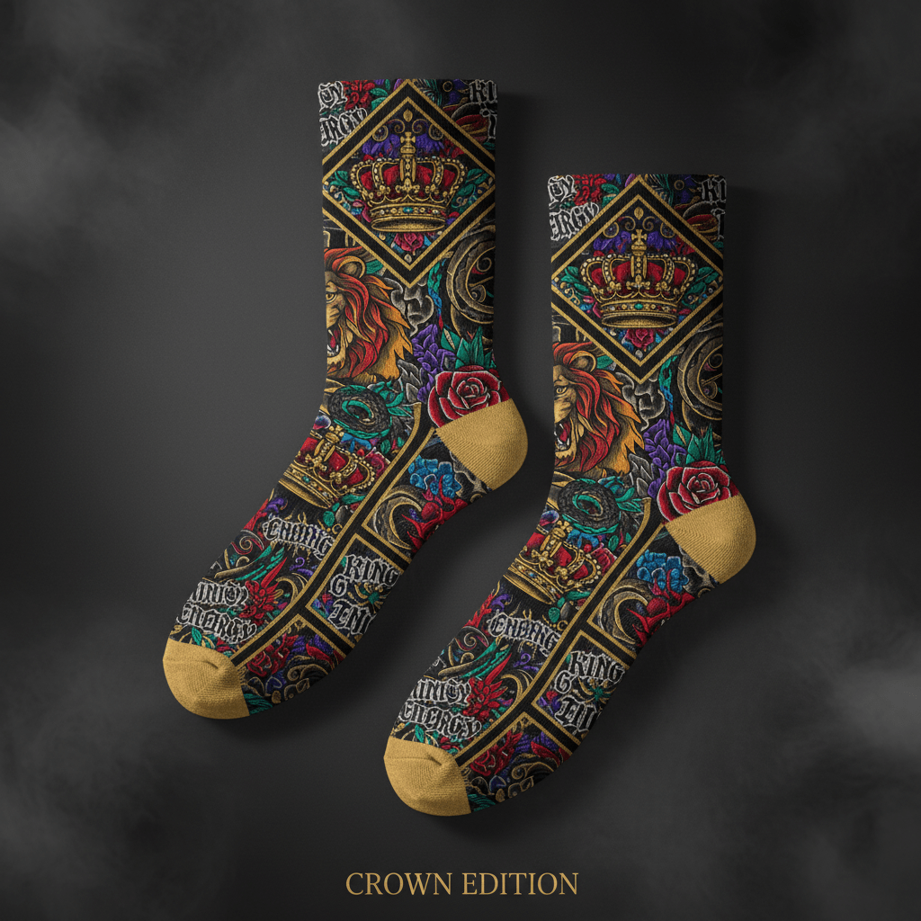 TITAN Crown Edition Tattoo Art Basketball Socks