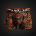 TITAN Crown Edition Men's Scorpion King Boxer Briefs — Rust Orange & Black