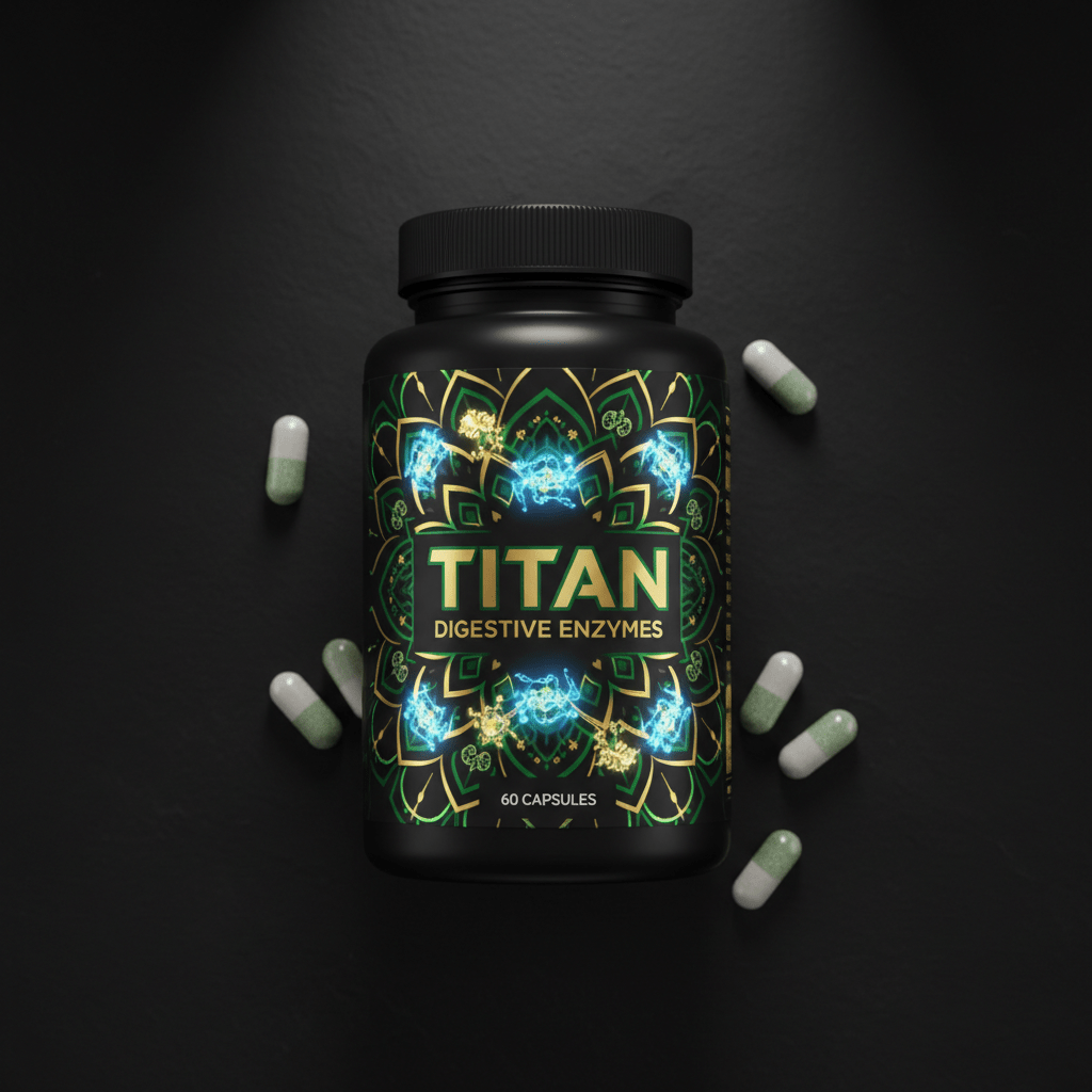 TITAN Digestive Enzymes - Full Spectrum Enzyme Blend 60 Capsules