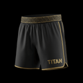 TITAN Performance Training Shorts - Black with gold logo