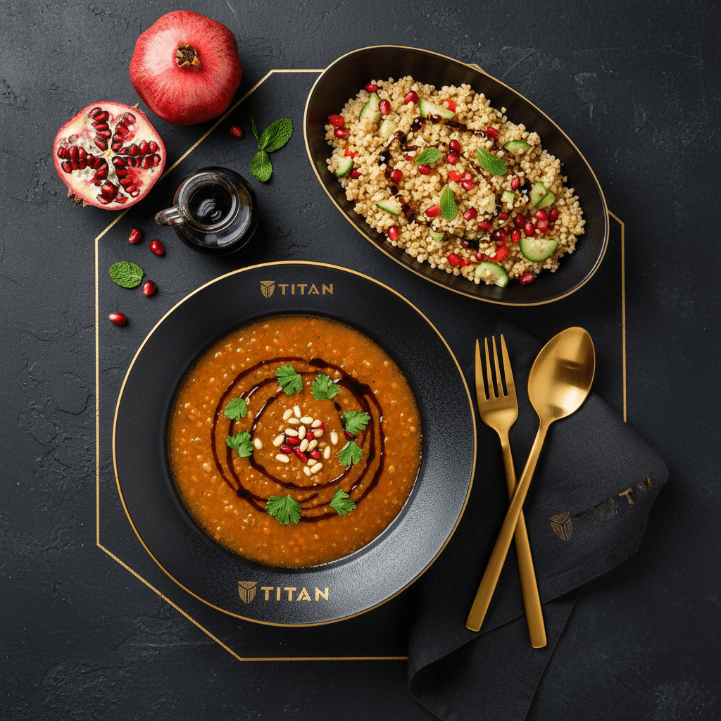 TITAN Turkish Vegan Red Lentil Soup & Bulgur Lunch Bowl