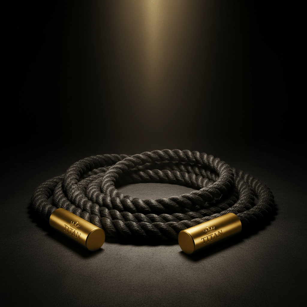 TITAN Pro Battle Rope 50ft 1.5 Inch Black & Gold