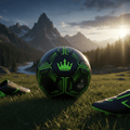 TITAN Off-Grid Soccer Ball Neon Crown SWAG Edition