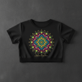 TITAN Women's Neon Rangoli Mandala Crop Tee — Diwali Edition