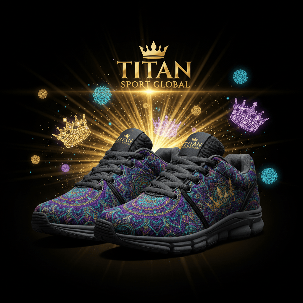 TITAN SPORT GLOBAL women's training shoes with mandala crown pattern