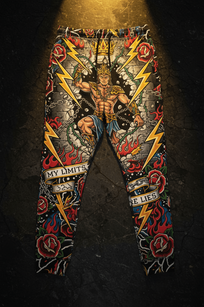 TITAN My Limits Are Lies Joggers - Flat Lay