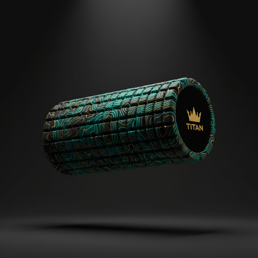 TITAN Foam Roller Textured Grid 13-Inch Travel Size Deep Tissue