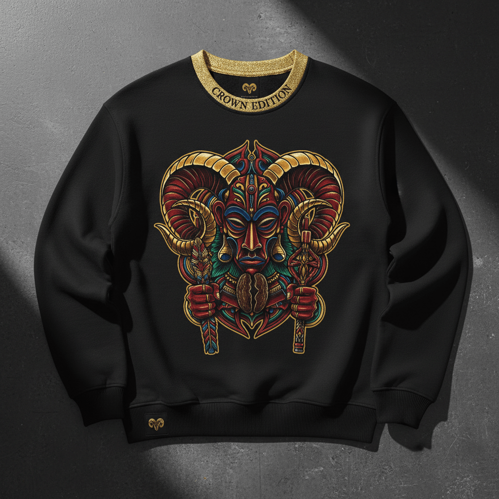 TITAN Women's Igbo Ikenga Ram Spirit Crewneck — Odinani Edition