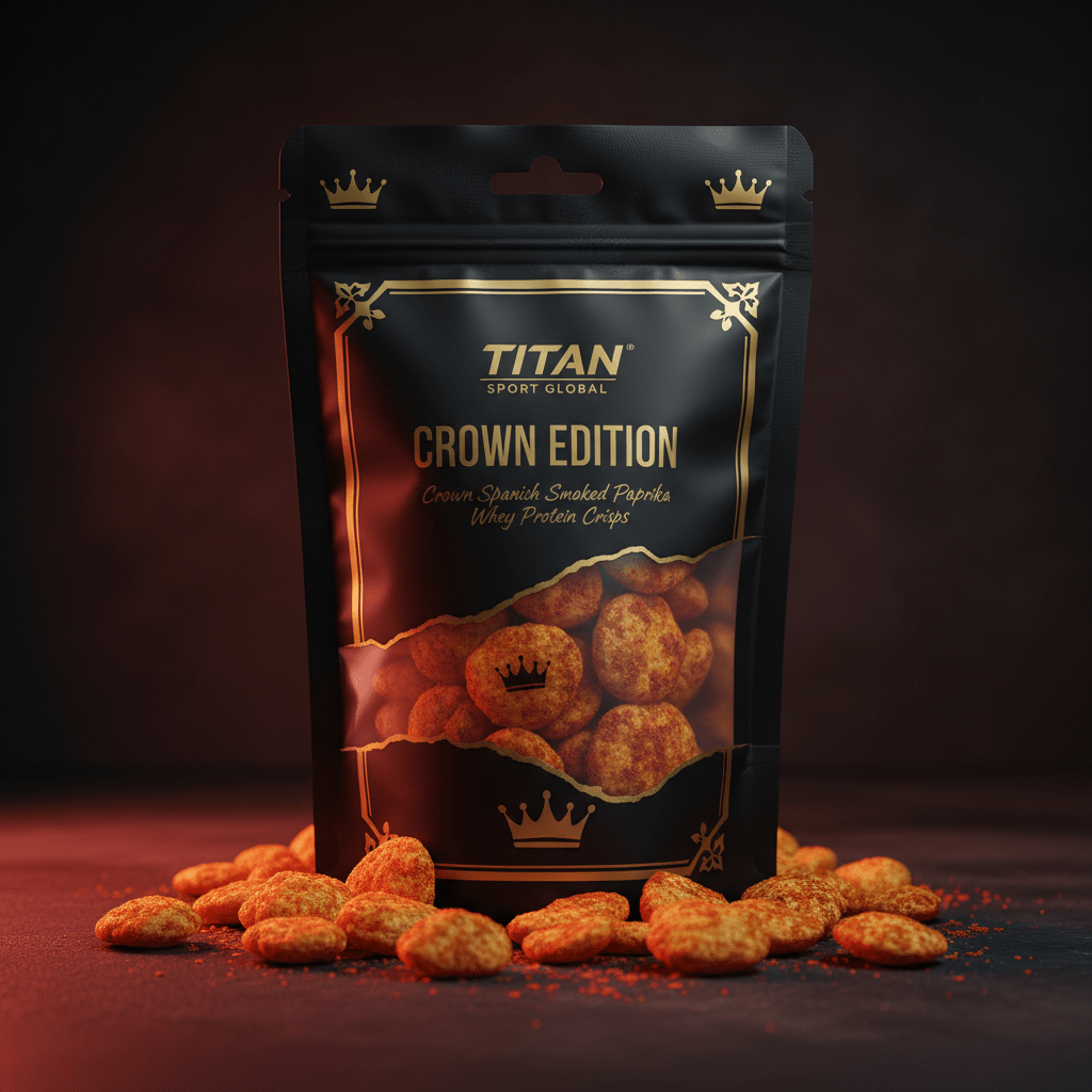 Crown Spanish Smoked Paprika Whey Protein Crisps - TITAN SPORT GLOBAL