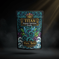 TITAN Organic Spirulina Powder — Pure, Crown Edition tattoo-style artwork