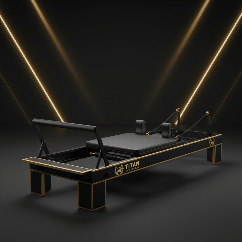 TITAN Pilates Reformer Pro - Studio-Quality Home Pilates Machine with 24K Gold Accents