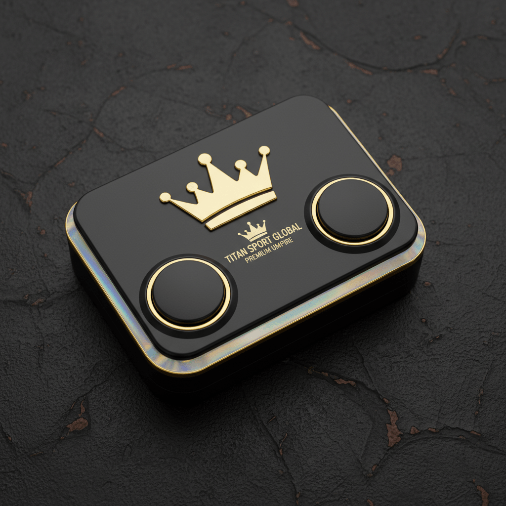 TITAN Crown Edition Baseball Umpire Indicator Matte Black Gold