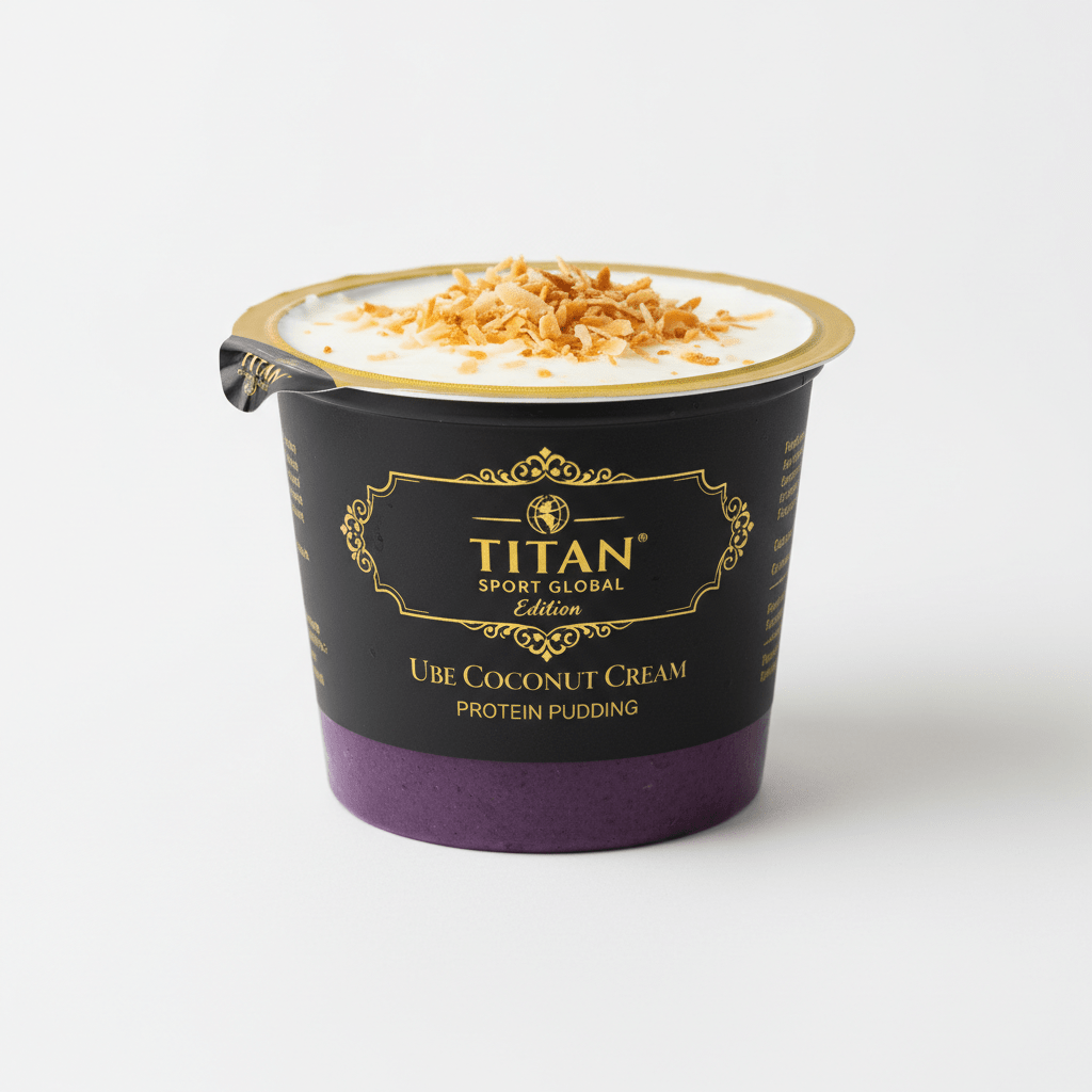 Crown Edition Ube Coconut Cream Protein Pudding Cup — matte black Crown Edition cup